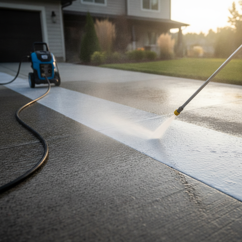 PRESSURE WASHING DRIVEWAY NO PERSON